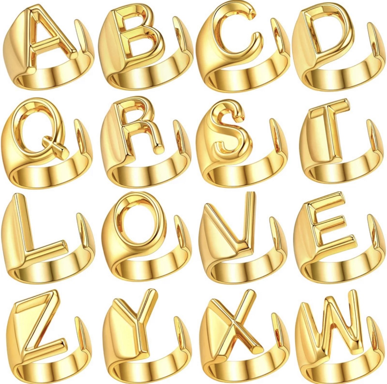 NAME ME RINGS GOLD