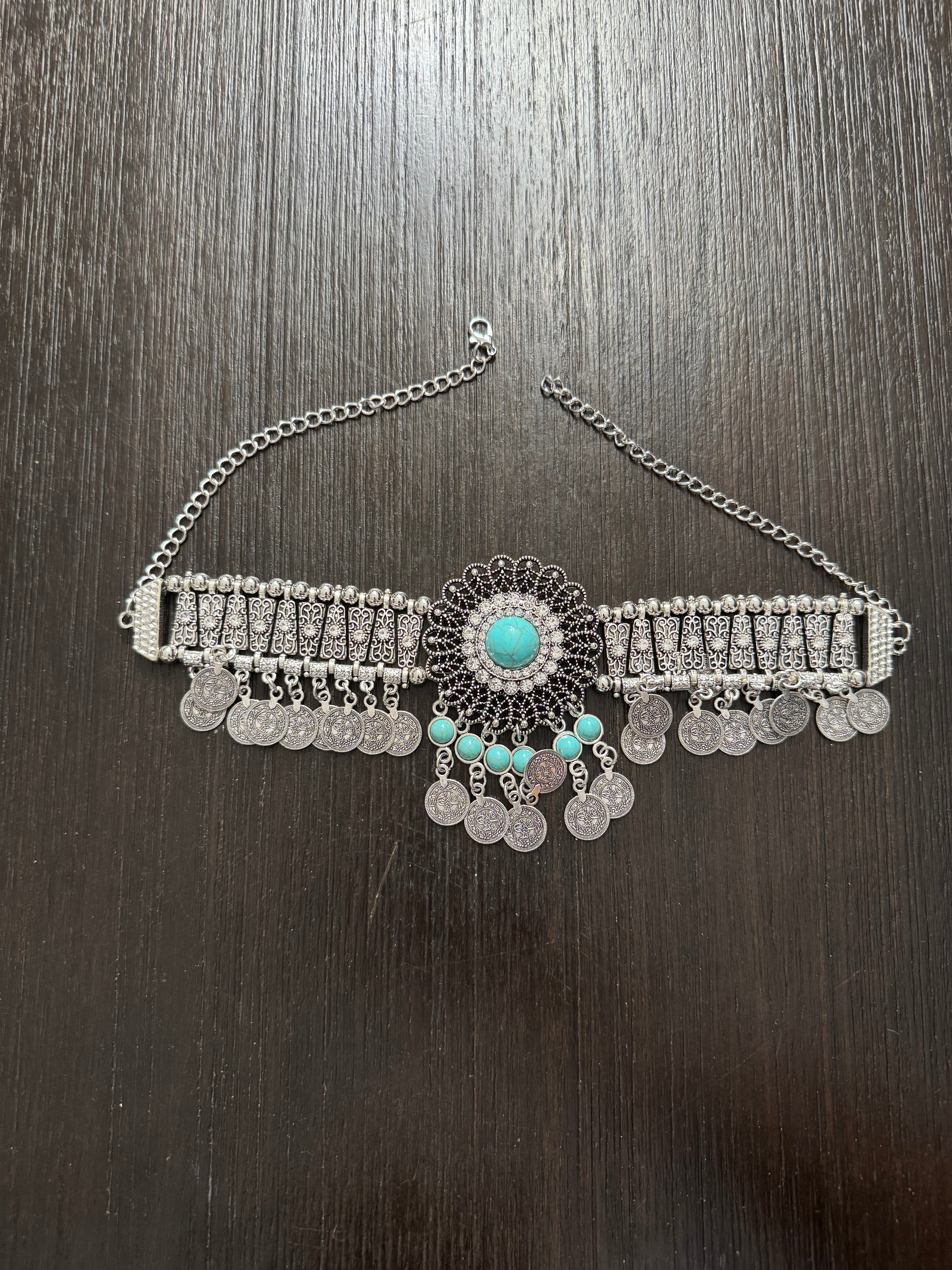 BOHO CHOKER TURQUOISE