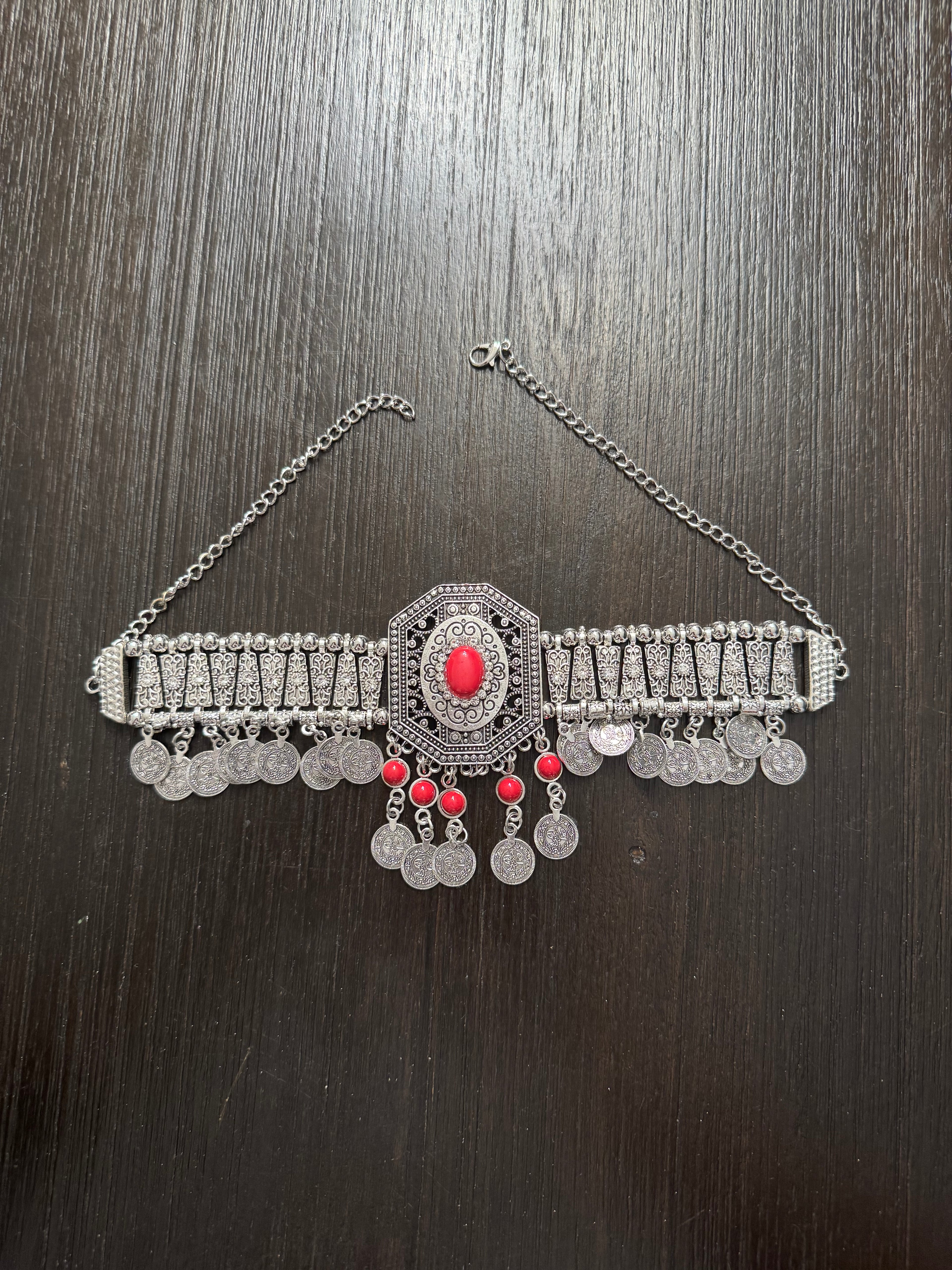 BOHO CHOKER RED